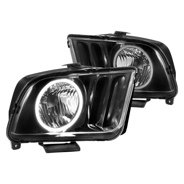 CG® - Black Halo Euro Headlights, Ford Mustang