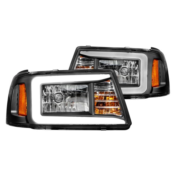 CG® - Black LED DRL Bar Headlights, Ford Ranger