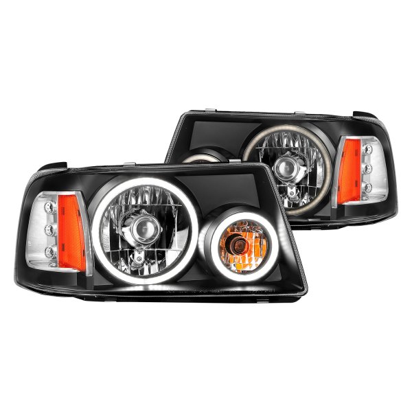 CG® - Black Halo Euro Headlights with Parking LEDs, Ford Ranger