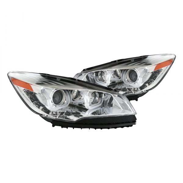 CG® - Chrome LED DRL Bar Projector Headlights, Ford Escape