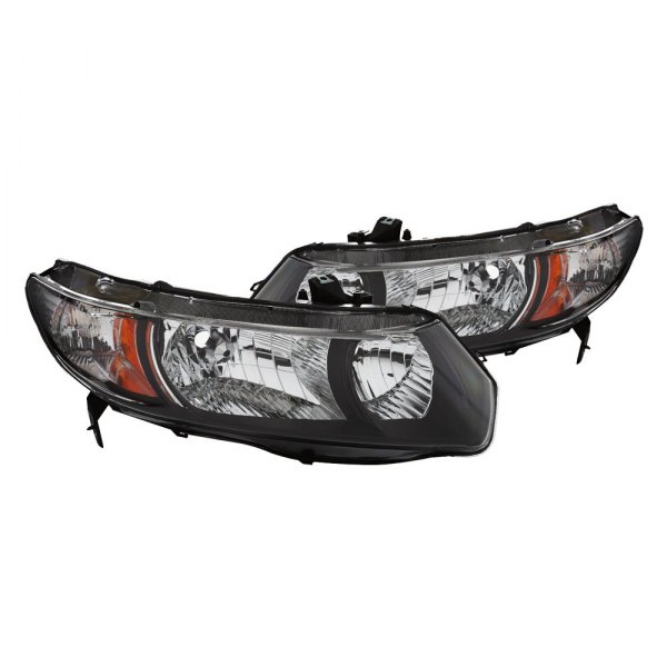 CG® - Black Euro Headlights, Honda Civic