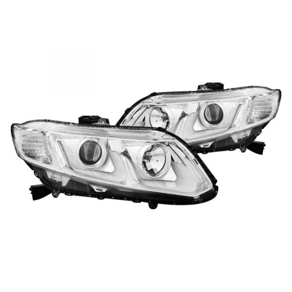 CG® - Chrome LED DRL Bar Projector Headlights