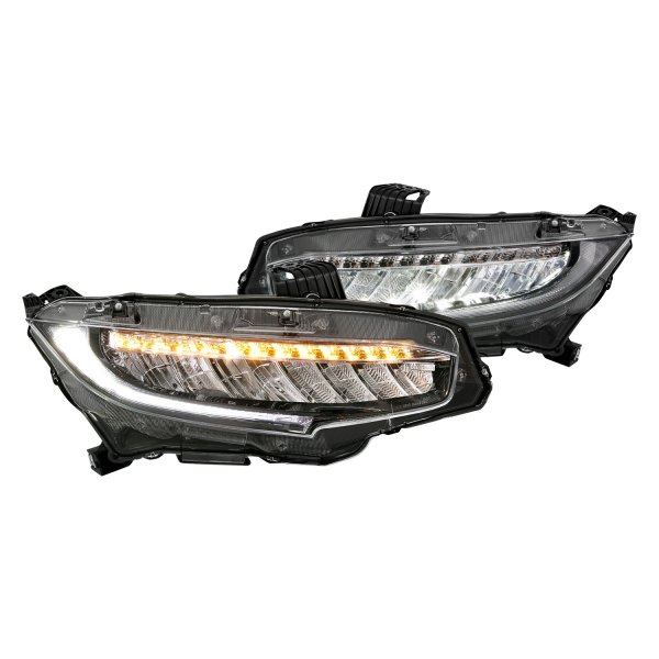 CG® - Black LED Headlights with Sequential Turn Signal