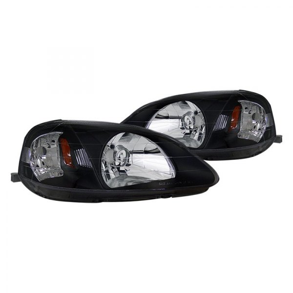 CG® - Black Euro Headlights, Honda Civic