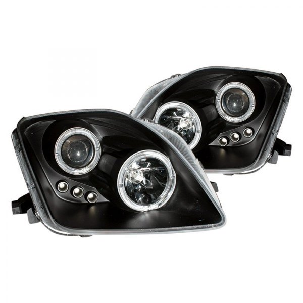 CG® - Black Halo Projector Headlights with Parking LEDs, Honda Prelude