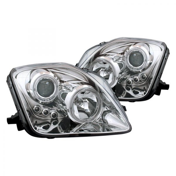 CG® - Chrome Halo Projector Headlights with Parking LEDs, Honda Prelude
