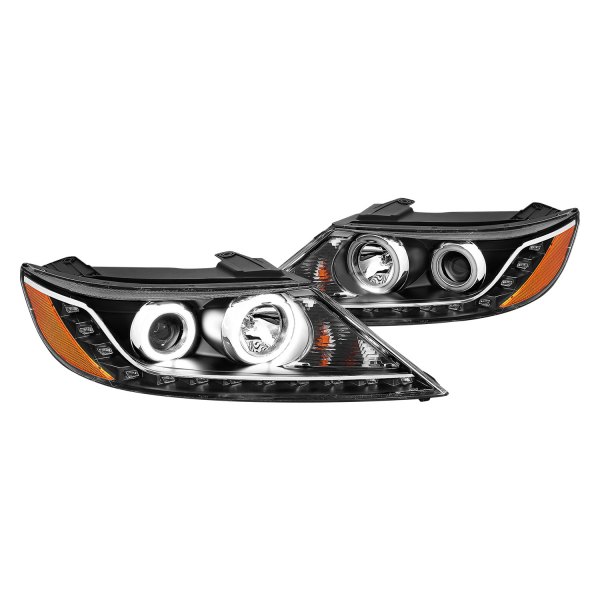 CG® - Black Halo Projector Headlights with Parking LEDs, Kia Sorento