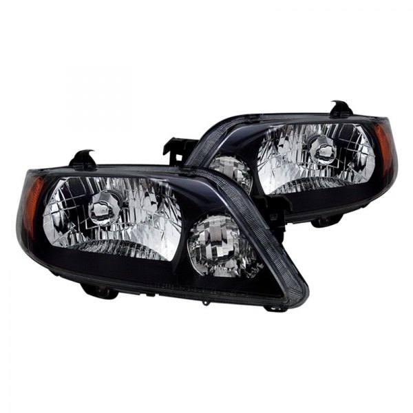 CG® - Black Euro Headlights, Mazda Protege