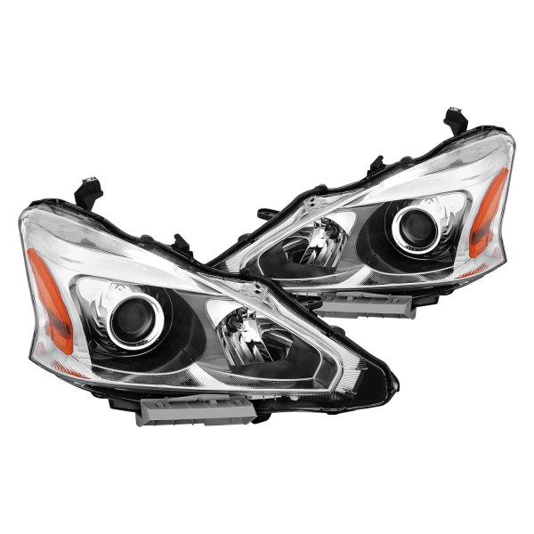 CG® - Chrome Factory Style Projector Headlights, Nissan Altima