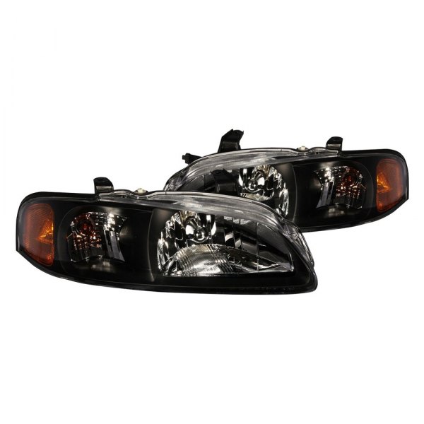 CG® - Black Euro Headlights, Nissan Sentra