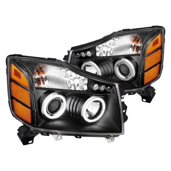 CG® - Black Halo Projector Headlights with Parking LEDs