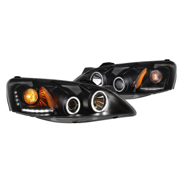 CG® - Black Halo Projector Headlights with Parking LEDs, Pontiac G6