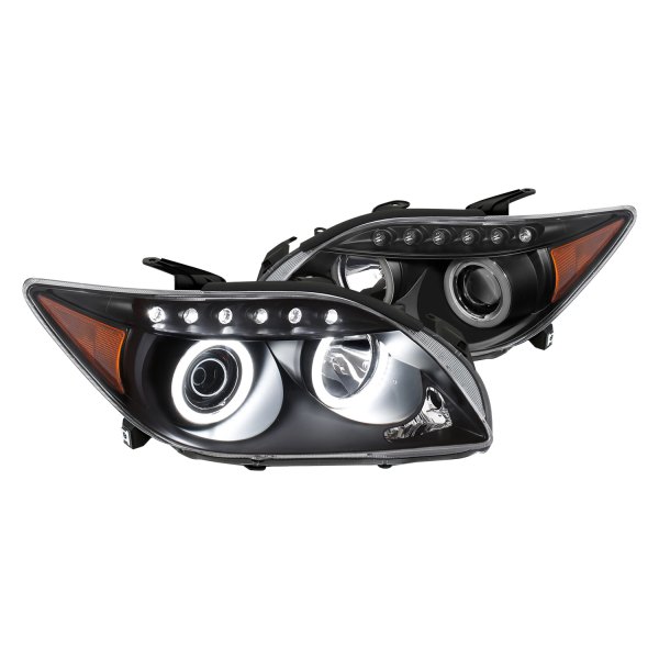 CG® - Black Halo Projector Headlights with Parking LEDs, Scion tC