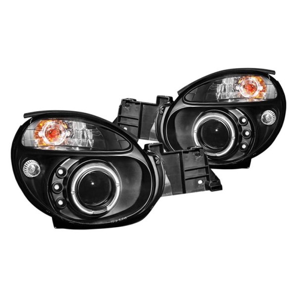 CG® - Black Halo Projector Headlights with Parking LEDs, Subaru Impreza