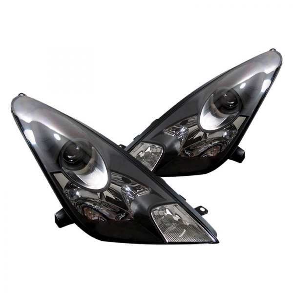 CG® - Black Projector Headlights, Toyota Celica