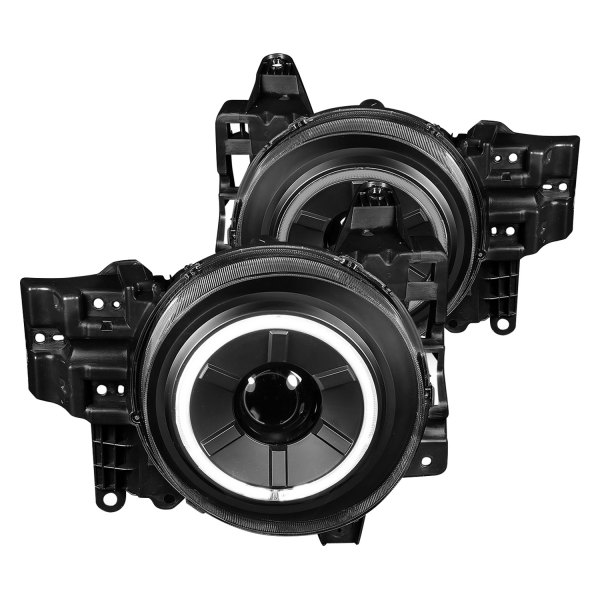 CG® - Black Halo Projector Headlights, Toyota FJ Cruiser