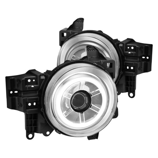 CG® - Chrome Halo Projector Headlights with LED Turn Signal/Corner Lights, Toyota FJ Cruiser