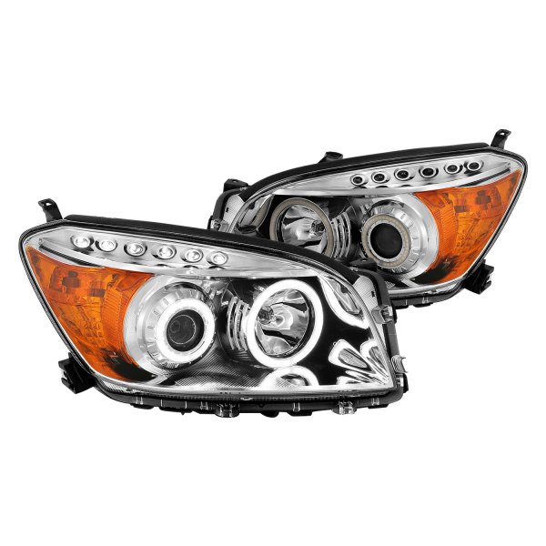 CG® - Chrome Halo Projector Headlights with LED DRL, Toyota RAV4