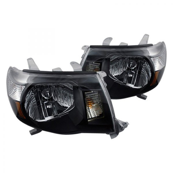 CG® - Black Euro Headlights, Toyota Tacoma