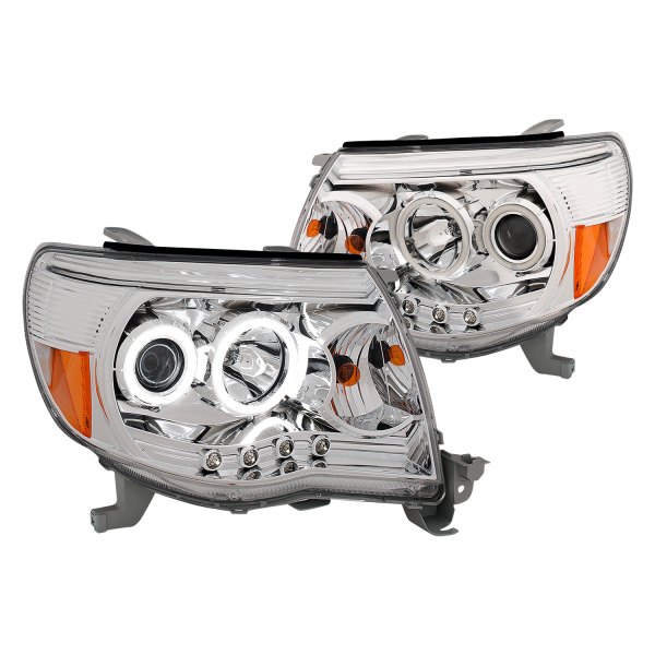 CG® - Chrome Halo Projector Headlights with LED DRL, Toyota Tacoma