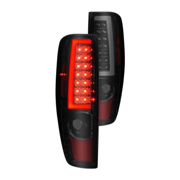 CG® - Black/Smoke Fiber Optic LED Tail Lights, Chevy Colorado