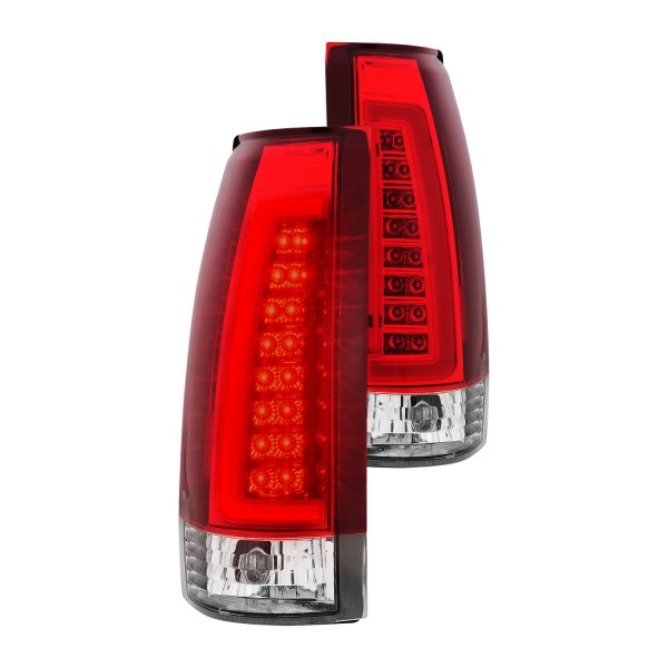 CG® - Chrome/Red Fiber Optic LED Tail Lights