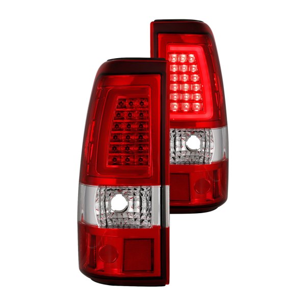 CG® - Chrome Fiber Optic LED Tail Lights, GMC Sierra 2500