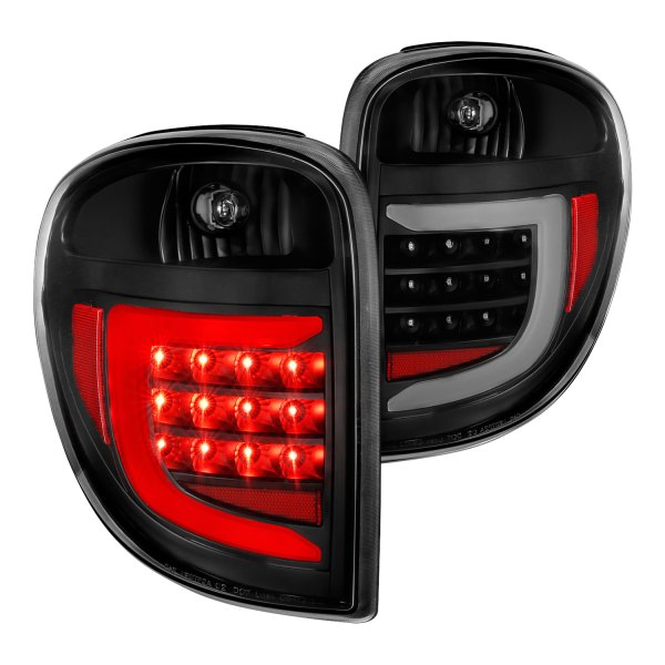 CG® - Black Fiber Optic LED Tail Lights, Dodge Grand Caravan