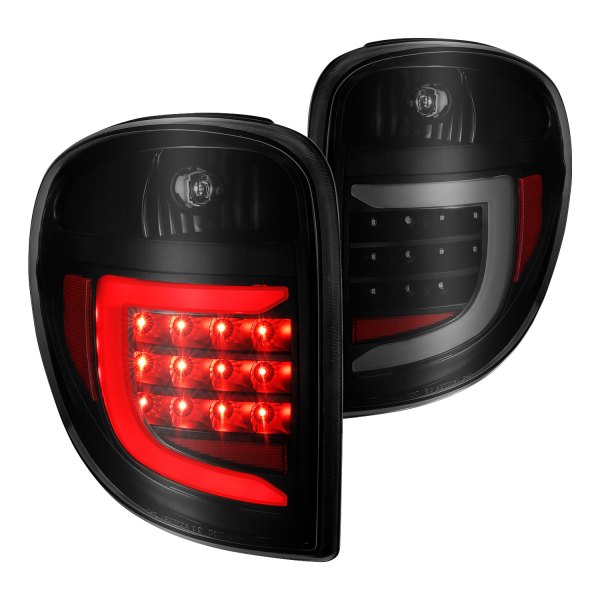 CG® - Black/Smoke Fiber Optic LED Tail Lights, Dodge Grand Caravan