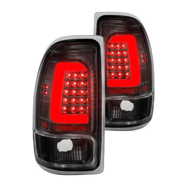 CG® - Black Fiber Optic LED Tail Lights, Dodge Dakota
