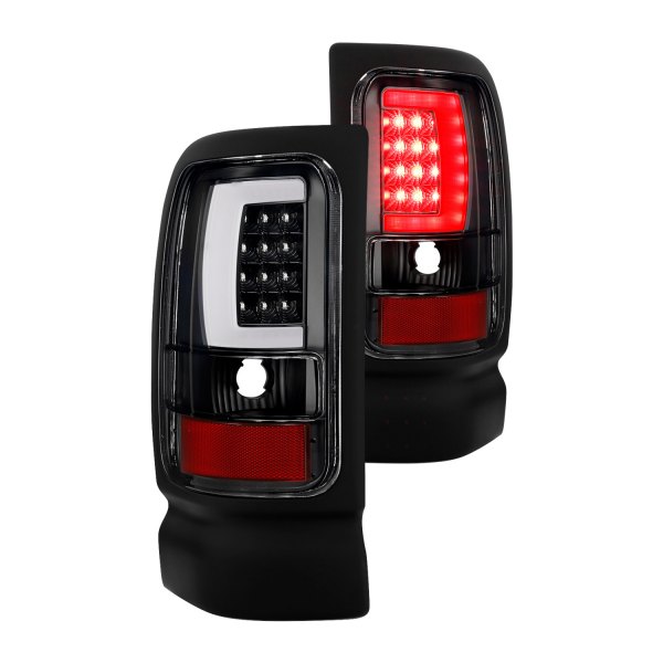CG® - Black Fiber Optic LED Tail Lights, Dodge Ram