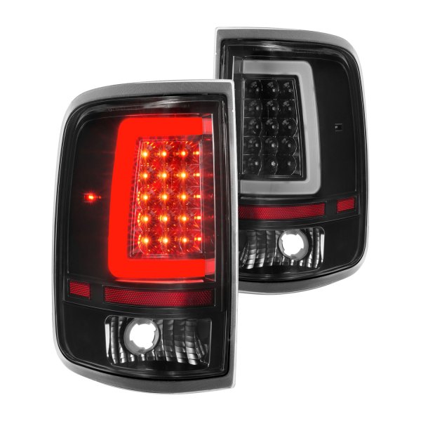 CG® - Black Fiber Optic LED Tail Lights, Ford F-150