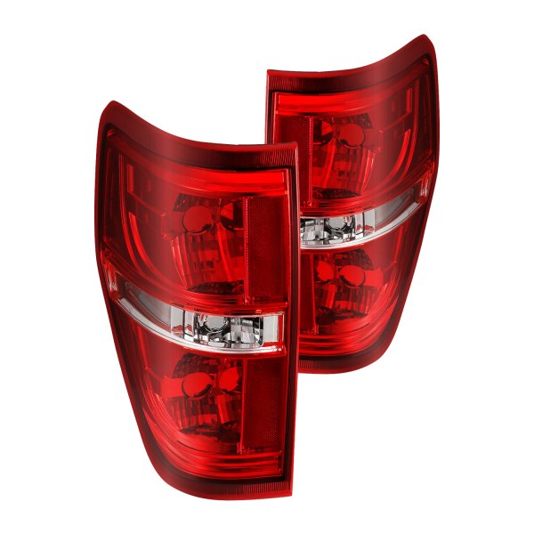 CG® - Chrome/Red Euro Tail Lights, Ford F-150