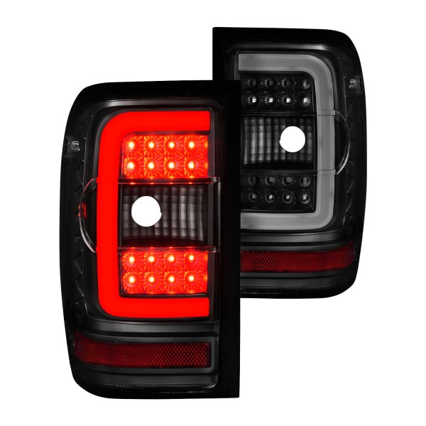 CG® - G3 Black/Smoke Fiber Optic LED Tail Lights, Ford Ranger