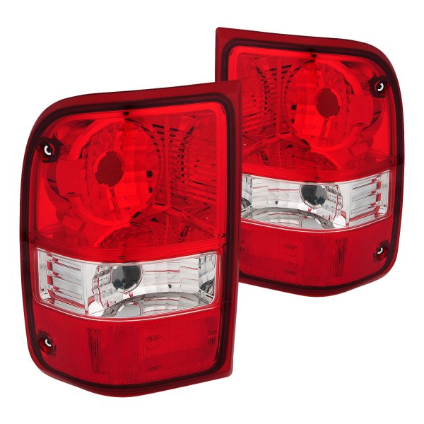 CG® - Chrome/Red Factory Style Tail Lights, Ford Ranger