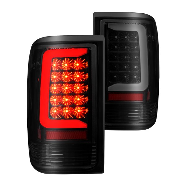 CG® - Black/Smoke Fiber Optic LED Tail Lights, Ford Ranger
