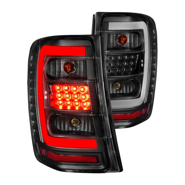 CG® - Black Fiber Optic LED Tail Lights, Jeep Grand Cherokee
