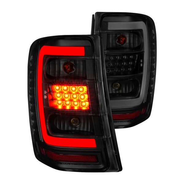 CG® - Black/Smoke Fiber Optic LED Tail Lights, Jeep Grand Cherokee