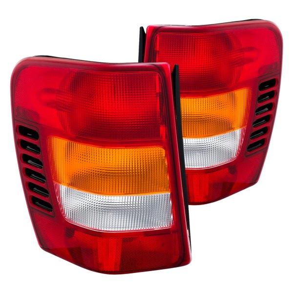 CG® - Chrome/Red Factory Style Tail Lights, Jeep Grand Cherokee