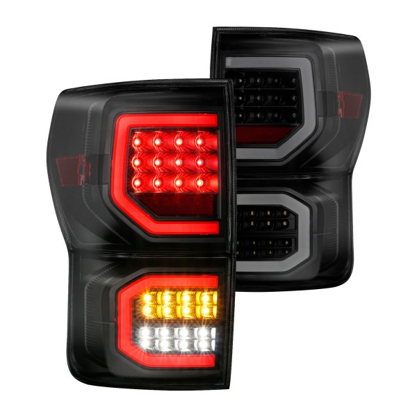 CG® - Black/Smoke Fiber Optic LED Tail Lights, Toyota Tundra