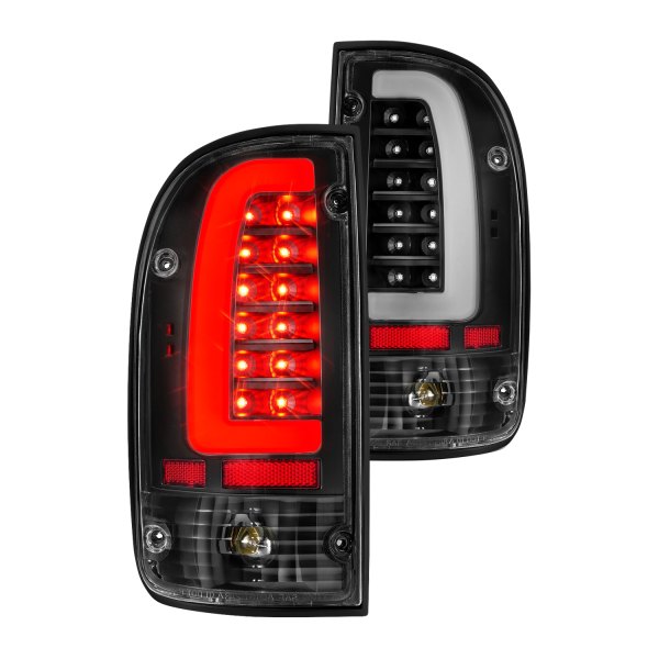 CG® - Black Fiber Optic LED Tail Lights, Toyota Tacoma