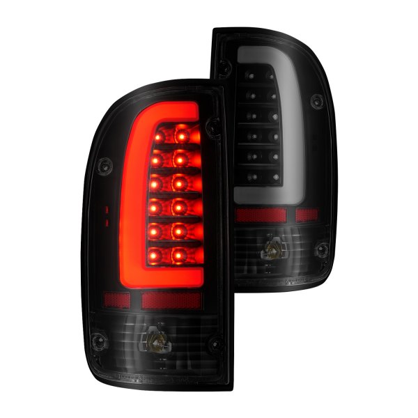 CG® - Black/Smoke Fiber Optic LED Tail Lights, Toyota Tacoma