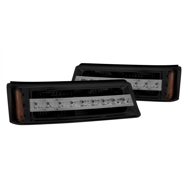 CG® - Black Crystal LED Turn Signal/Parking Lights, Chevy Silverado
