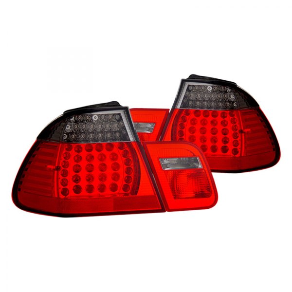 CG® - Chrome Red/Smoke LED Tail Lights, BMW 3-Series
