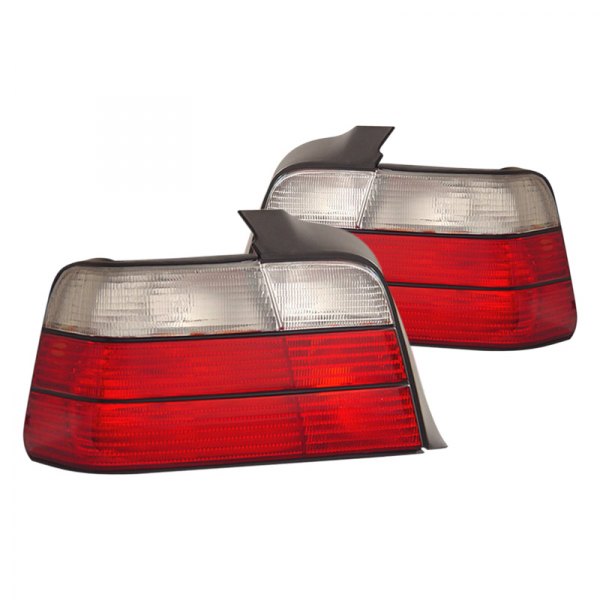 CG® - Chrome Red/Smoke Factory Style Tail Lights, BMW 3-Series