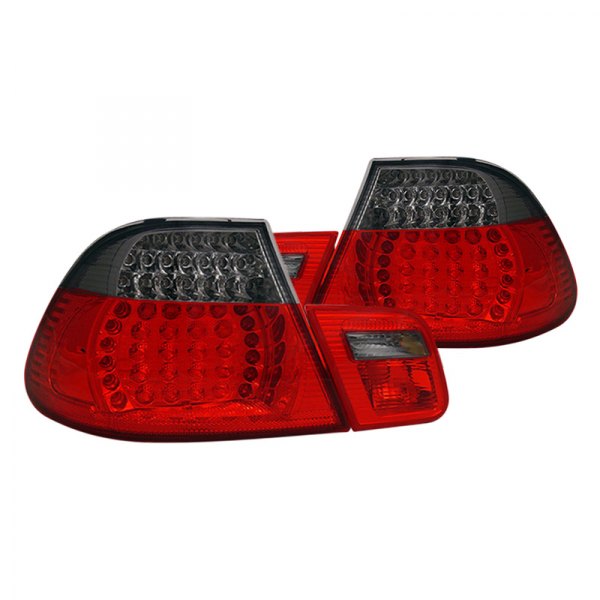 CG® - Chrome Red/Smoke LED Tail Lights, BMW 3-Series