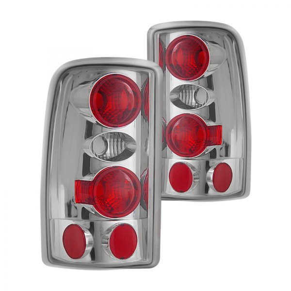CG® - Chrome/Red Euro Tail Lights, Chevy Tahoe