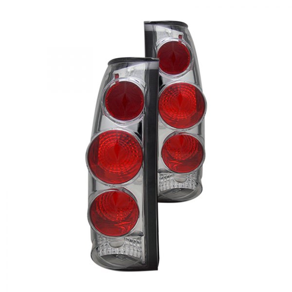 CG® - G4 Chrome/Red 3D Style Euro Tail Lights, Chevy CK Pickup