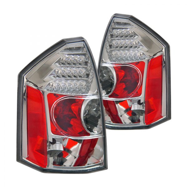 CG® - Chrome/Red LED Tail Lights, Chrysler 300