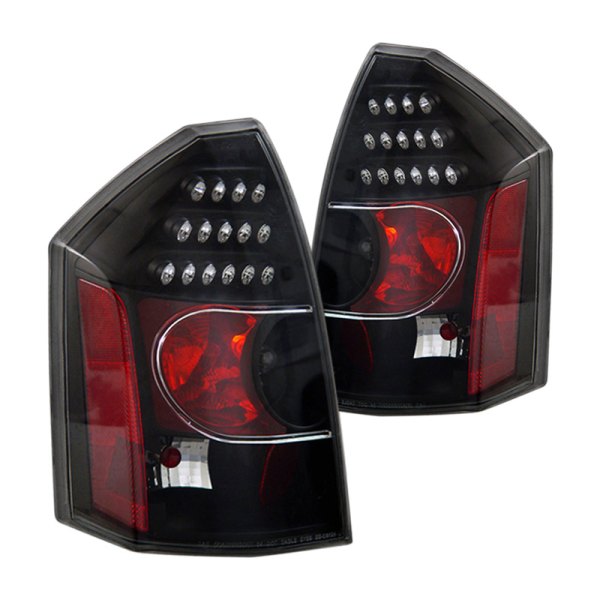 CG® - Black/Red LED Tail Lights, Chrysler 300